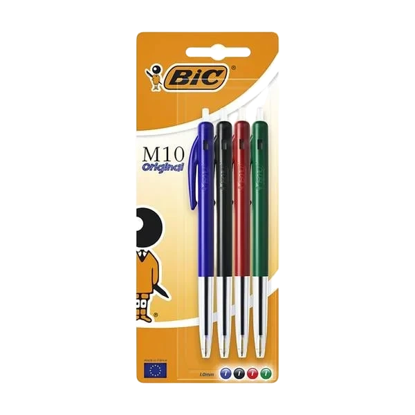M10 Original Kulepenner - 4pk Assortert