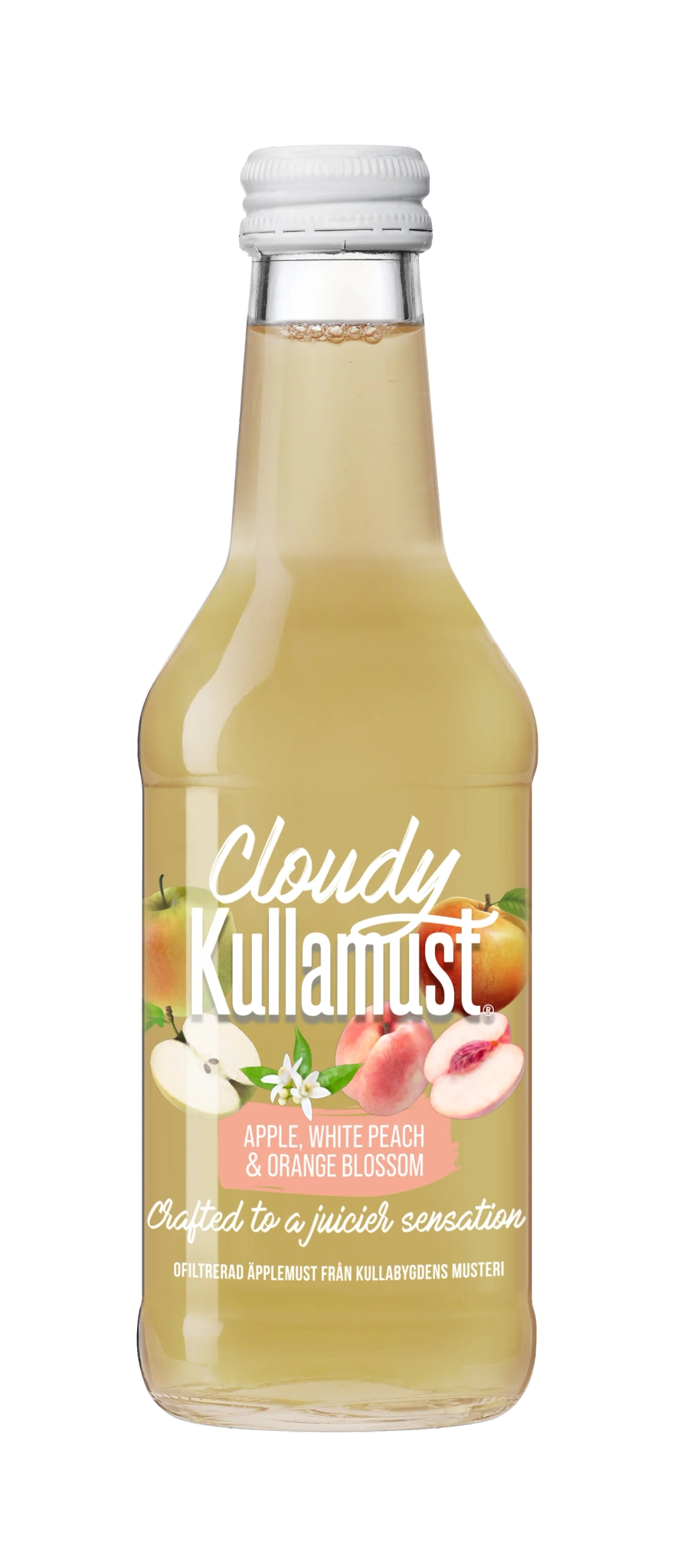 Cloudy Äppelmust Vit persika