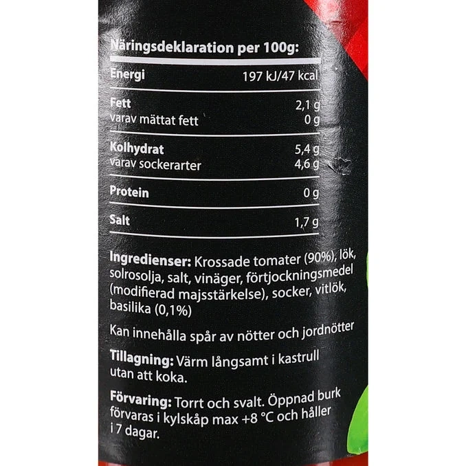 Pastasås Basilico