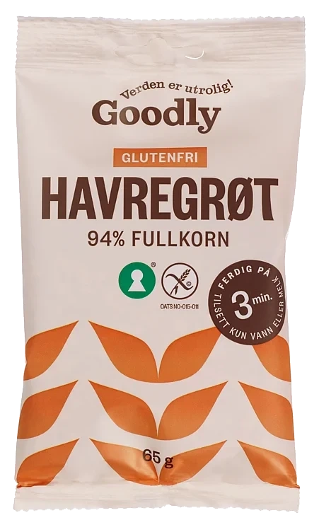 Havregrøt naturell glutenfri  65g