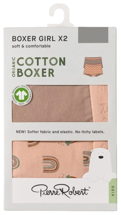 Boxer Cotton Girl Rosewood-Powder 110-116