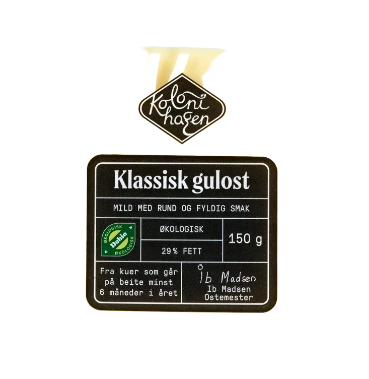 Klassisk gulost, skivet økol.  150g