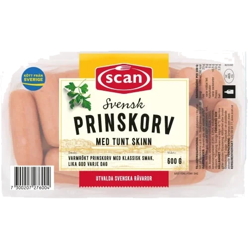 Prinskorv med Tunt Skinn