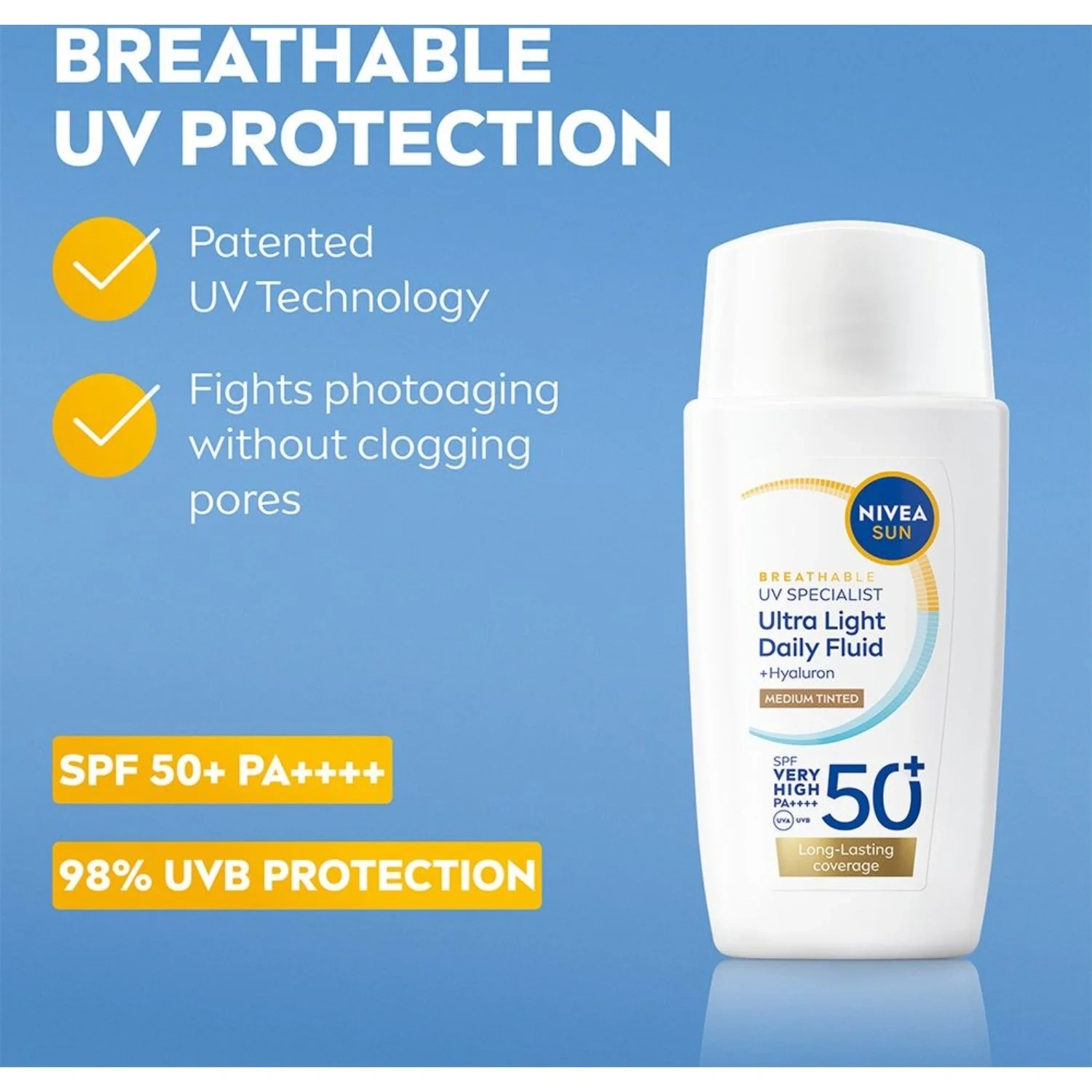 NIVEA UV Face Ultra Fluid Medium Tinted SPF50+