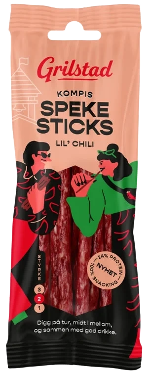 Spekesticks Kompis Chili 60g Grilstad