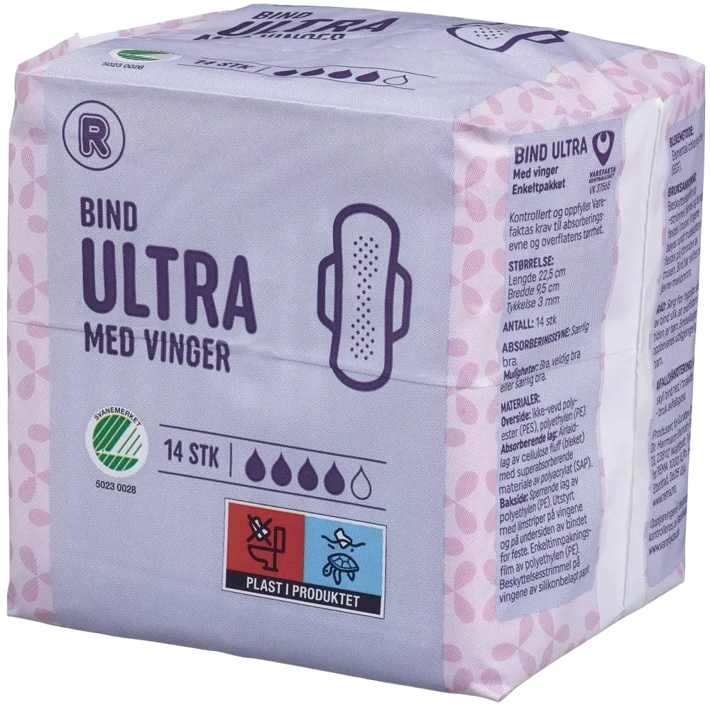 Bind Ultra Med Vinger 14 stk