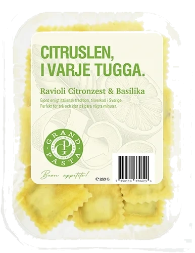 Ravioli Citronzest & Basilika