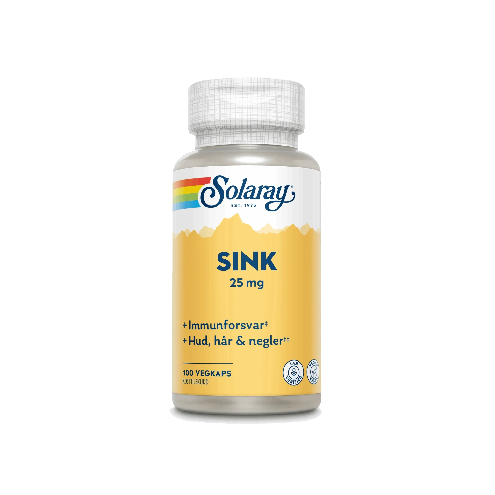 Solaray sink 25 mg 100 kapsler