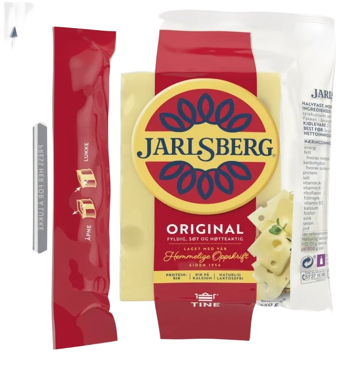 Jarlsberg Skorpefri 450g Tine