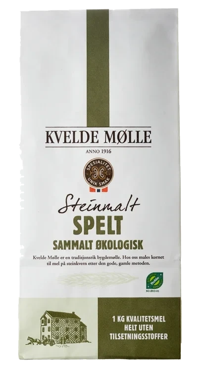 Spelt Sammalt Økologisk 1kg Kvelde Mølle