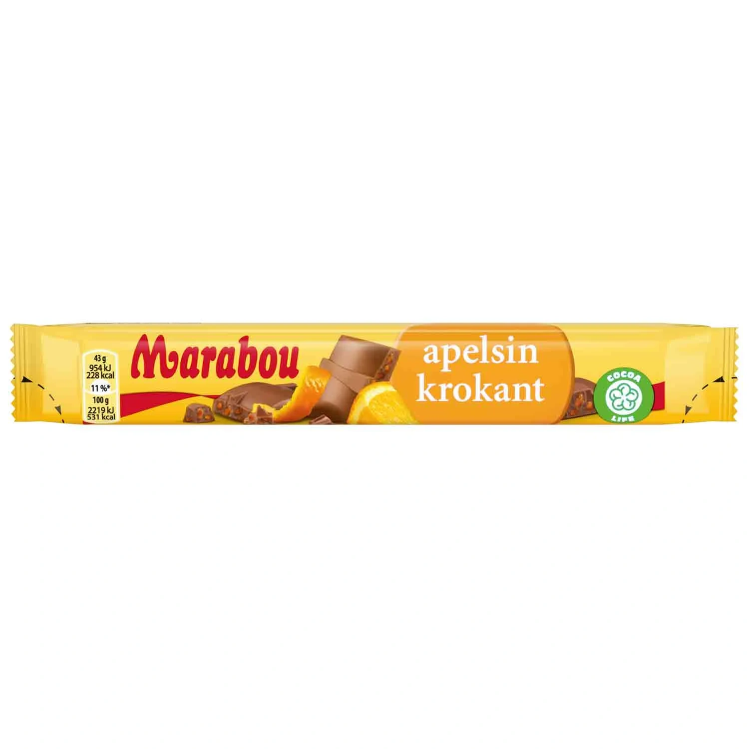 Marabou Appelsinkrokant 43g