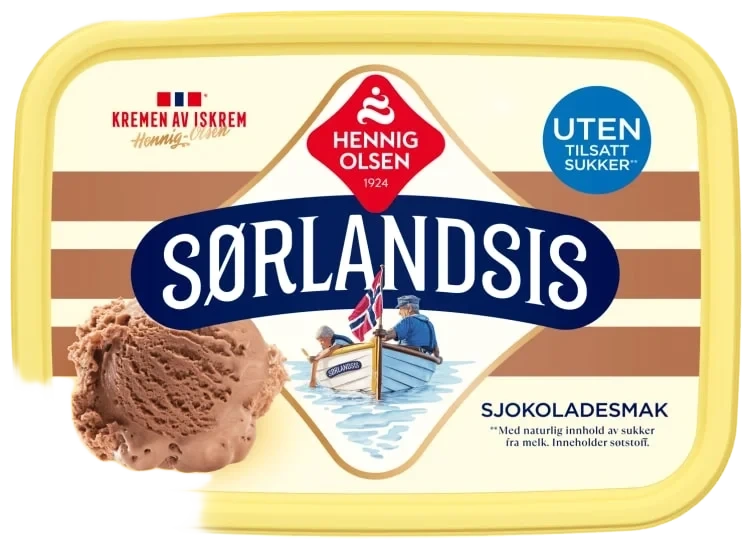 Sørlandsis Sjokolade u/Tilsatt Sukker 1,2l