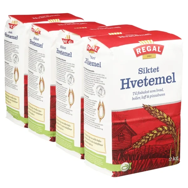 Hvetemel 4x2kg Regal Helt Brett