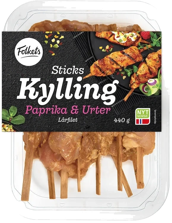 Kylling Sticks Paprika&Urter 440g Folkets