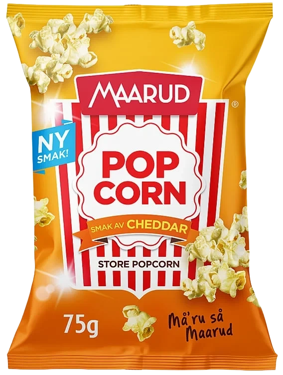 Popcorn Poppet Cheddar 75g Maarud