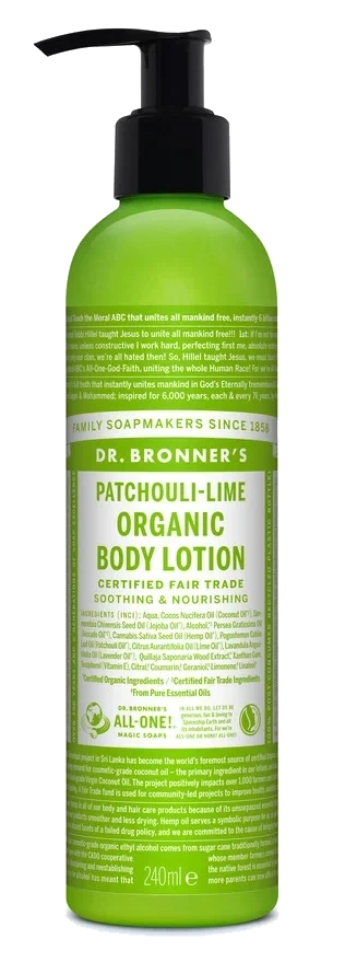 Dr. Bronner's Patschouli Lime Organic Hand & Body Lotion 240 ml