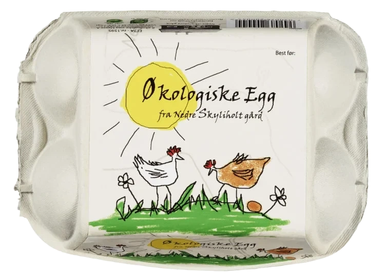 Egg Økologisk 6stk 372g Skyliholt