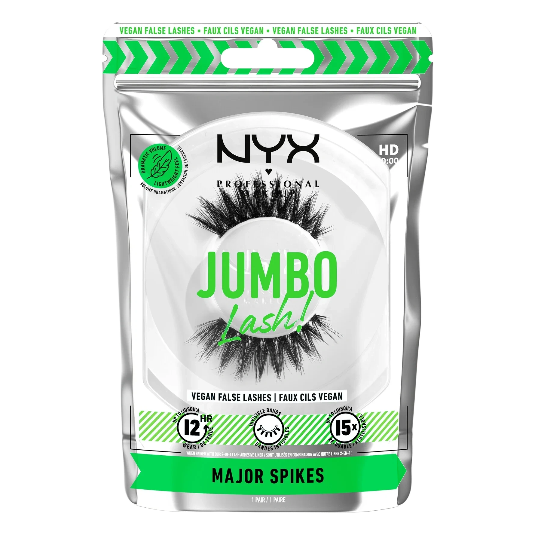 NYX PROFESSIONAL MAKEUP Jumbo Lash! Vegan False Lashes 9 Major Spikes