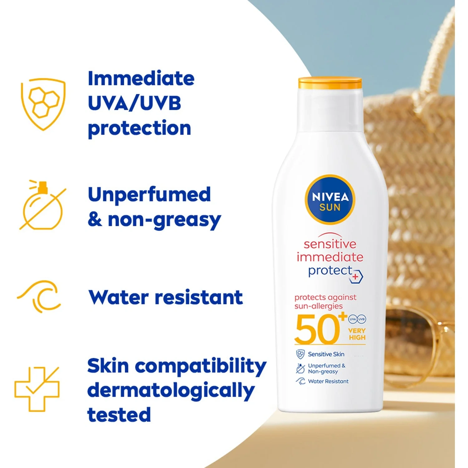 NIVEA Sun Sensitive Immediate Protect Lotion SPF50+