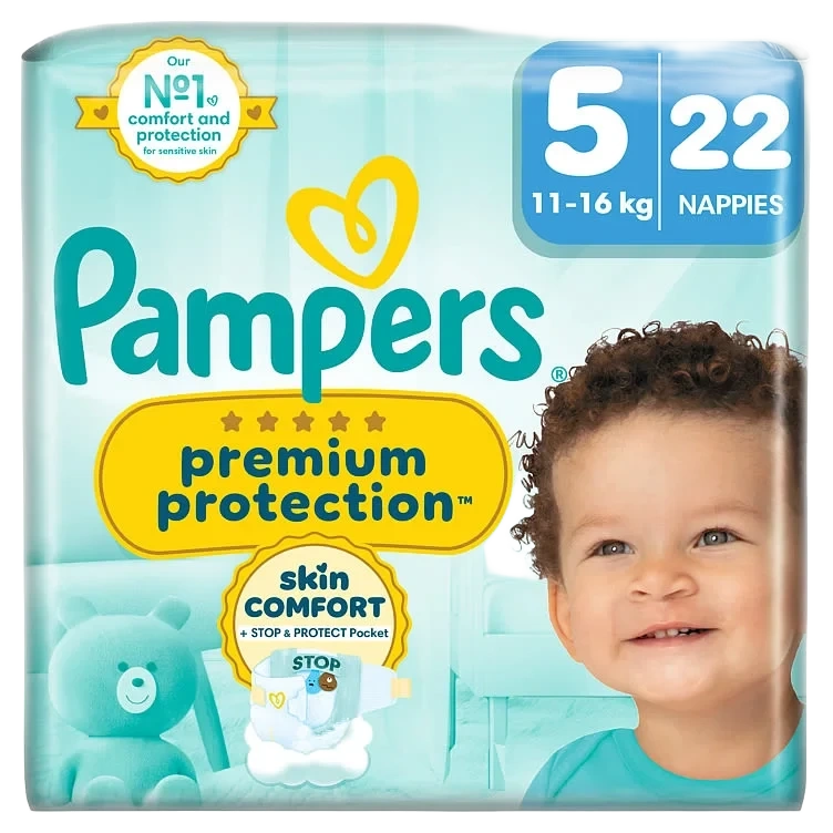 Pampers Bleier S5 Prem Prot 11-16kg 22stk