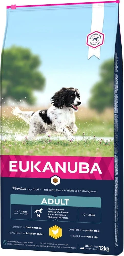 Dog Adult Medium Breed 12 kg Fôr Eukanuba
