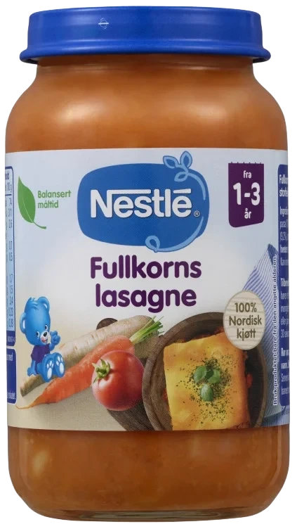 Fullkornslasagne 1-3år 220g Nestle