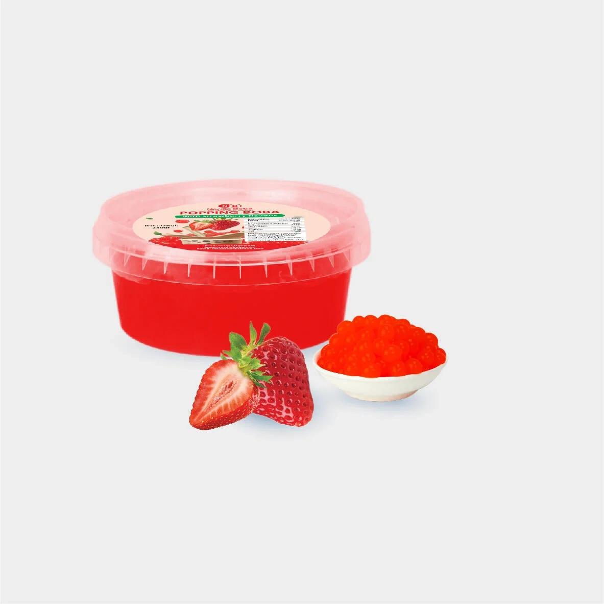 Nordic Boba Popping Strawberry 250g