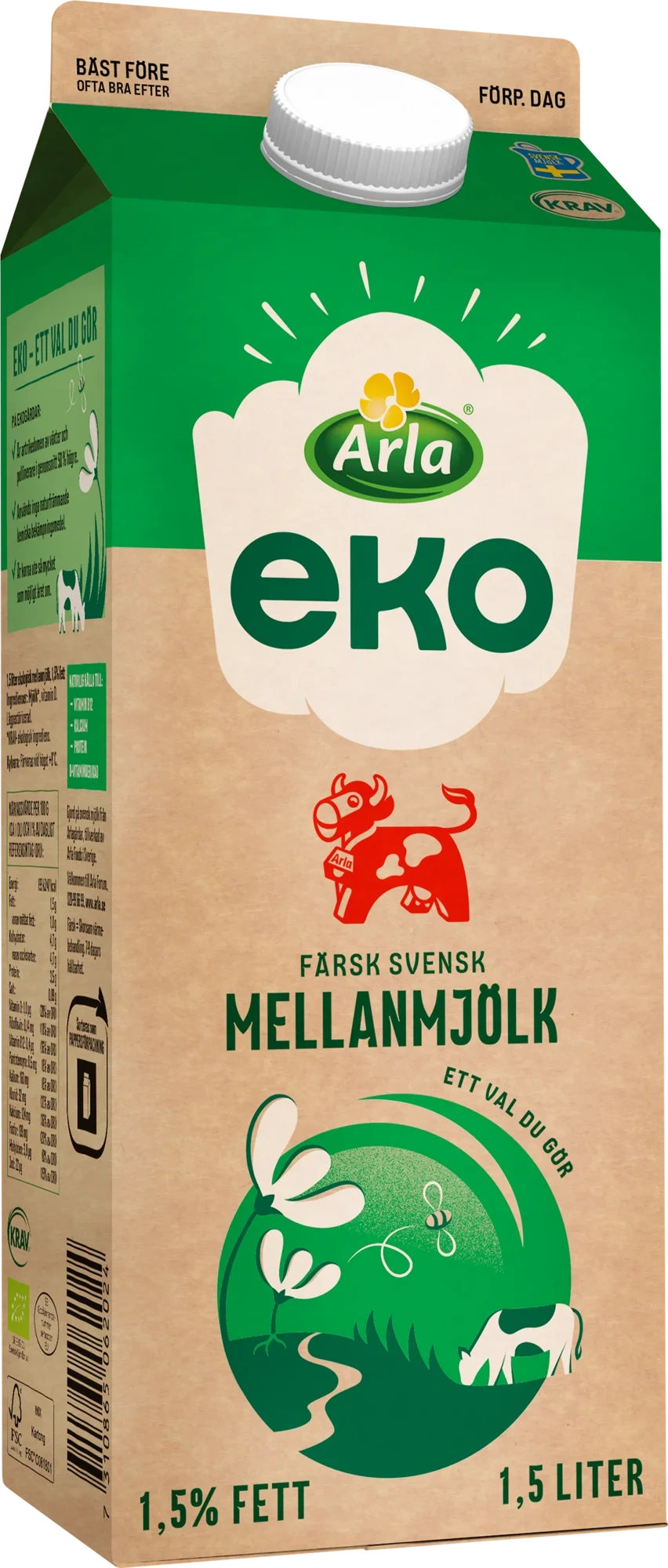 Färsk mellanmjölk 1.5%