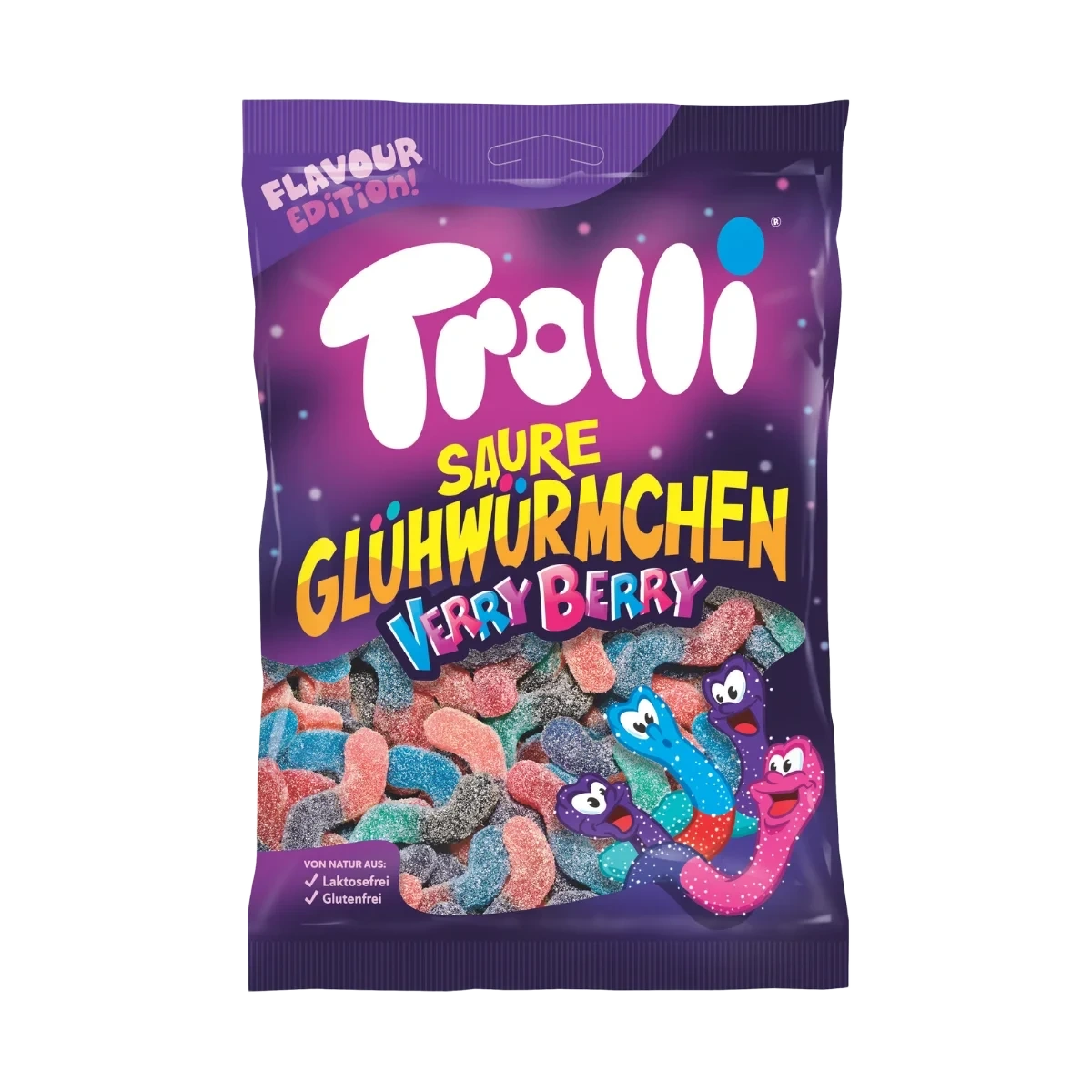 Trolli Sour Glowworm Very Berry 200 g