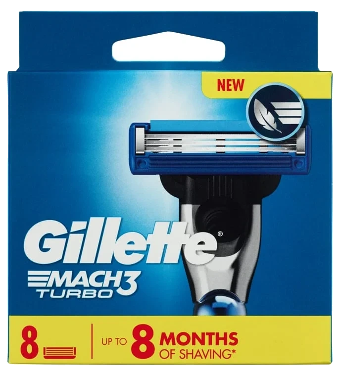 Barberblad Mach3 Turbo 8stk Gillette