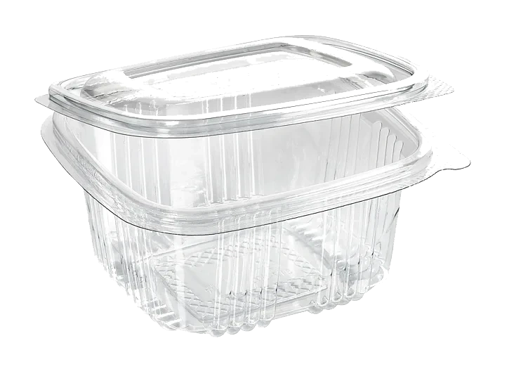 Boks rpet deli 500ml hengslet lokk 134x128x64mm  50stk