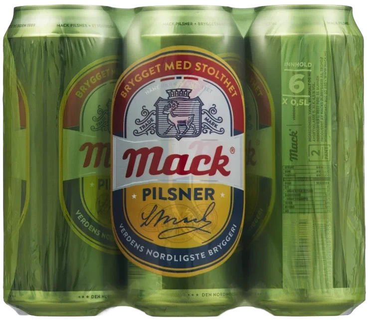 Mack Pilsnerøl 0,5lx6 boks