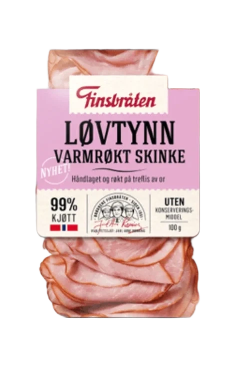 Skinke Lettrøkt Løvtynn 100g Finsbråten