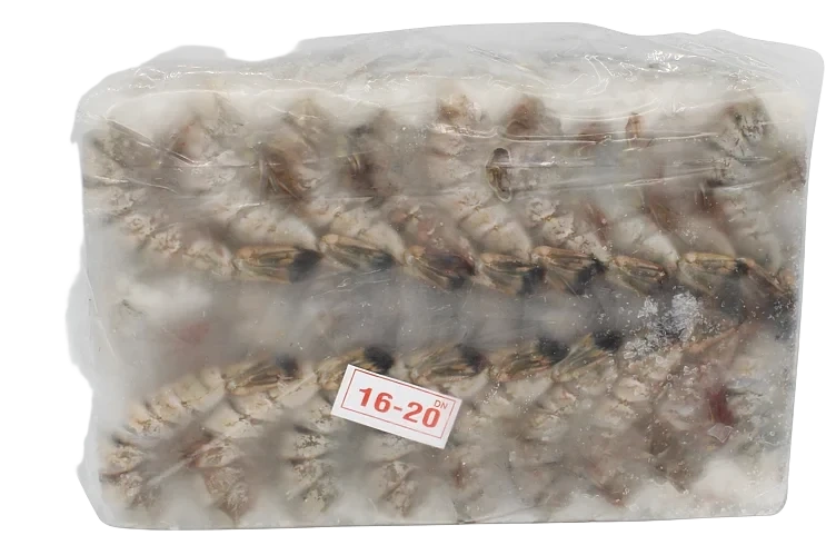 Scampi 16/20 Block Hlso 30% Glasering, Black Tiger