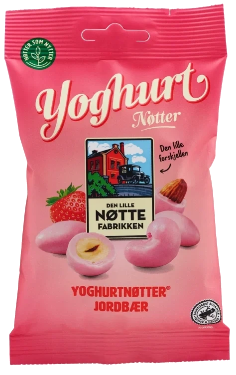 Yoghurtnøtter jordbær  70g