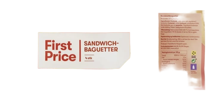Sandwichbaguetter Fine 4x75g First Price