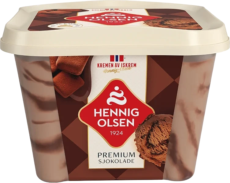 Premium Fløteis Sjokolade 0,8l Hennig-Olsen