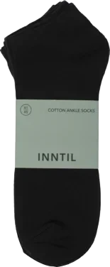 INNTIL AS Ankle Socks, 3 Pairs, Black, 41-45