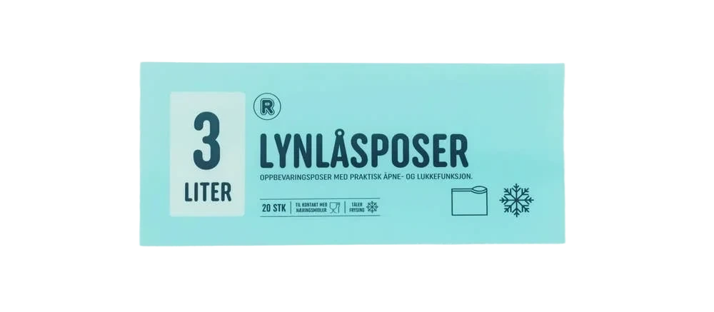 Lynlåspose 3 l, 20 stk