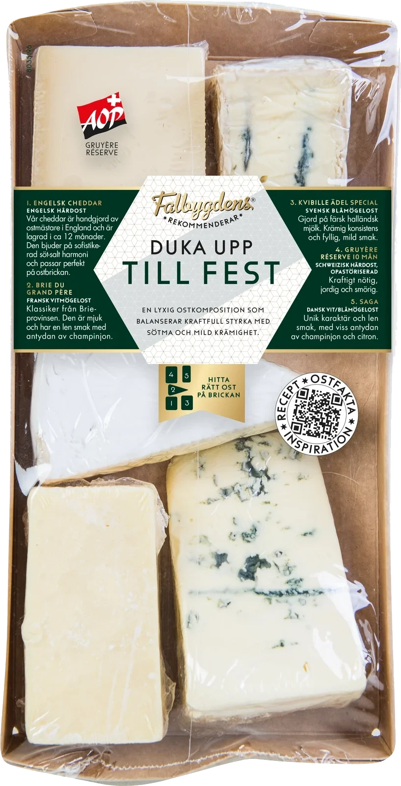 Duka upp till fest ostbricka
