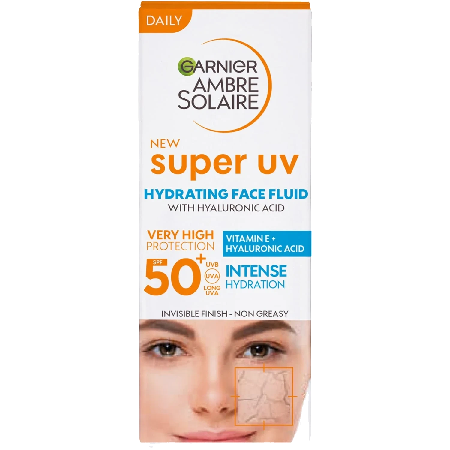 Garnier Ambre Solaire Super UV Hyaluronic Acid Hydrating Fluid SPF50+ 40 ml