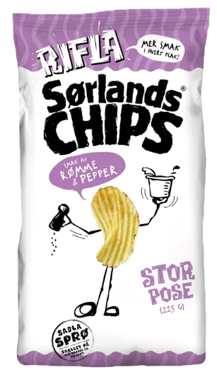 Sørlands Chips Rømme & Pepper 225g