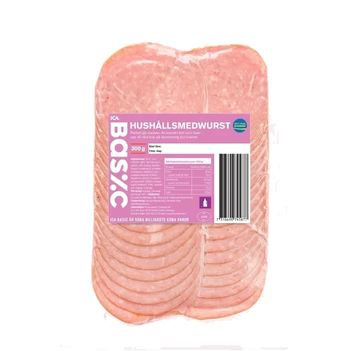 Hushållsmedwurst 300g ICA Basic
