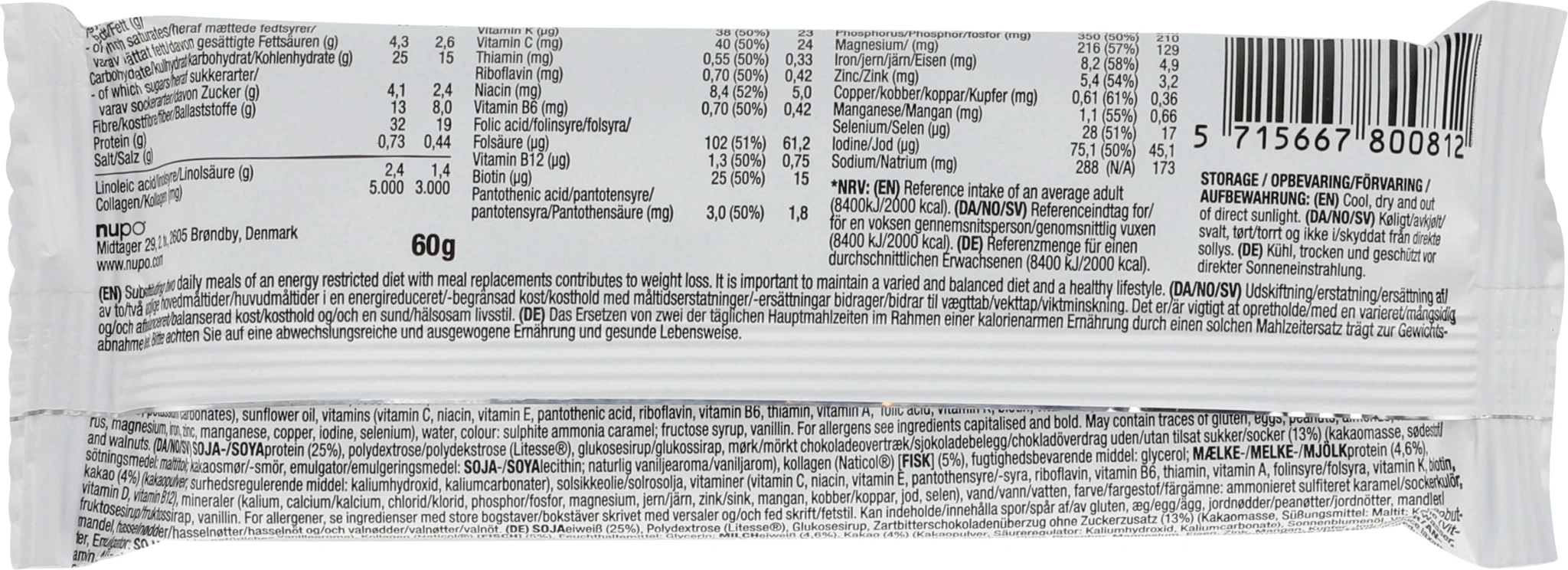 Nupo One Meal Bar Chocolate