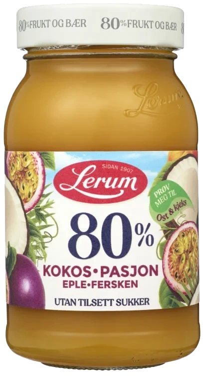 80% Kokos/Pasjon 335g Lerum