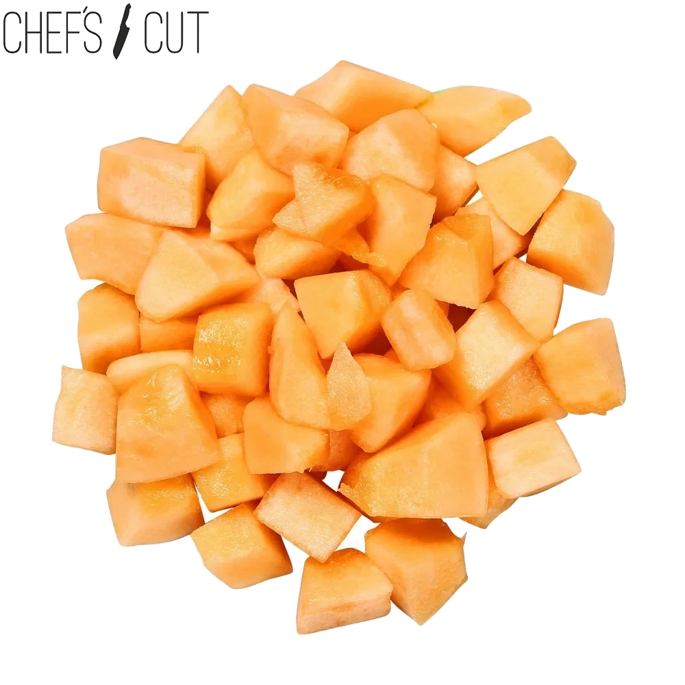 Melon cantaloup i bitar, 2-3cm