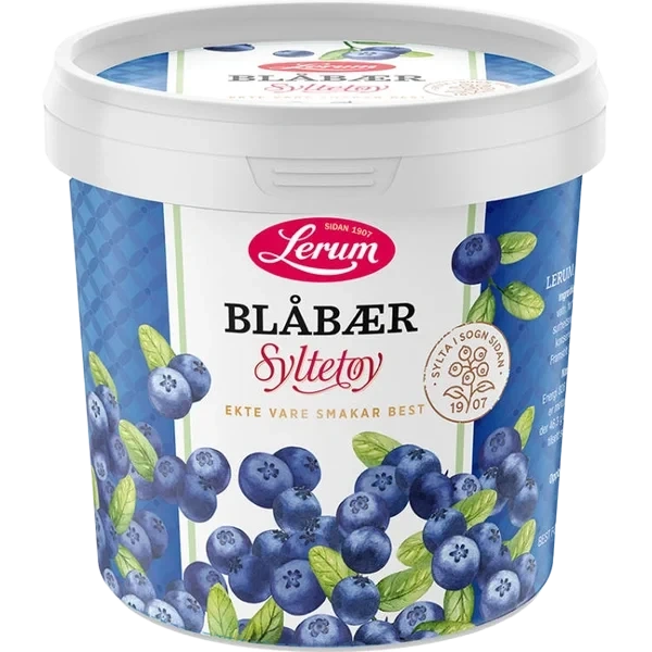 Blåbærsyltetøy 1kg Lerum