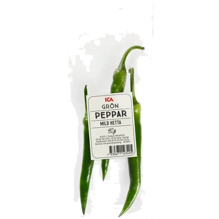 Grön peppar 40g Klass 1 ICA