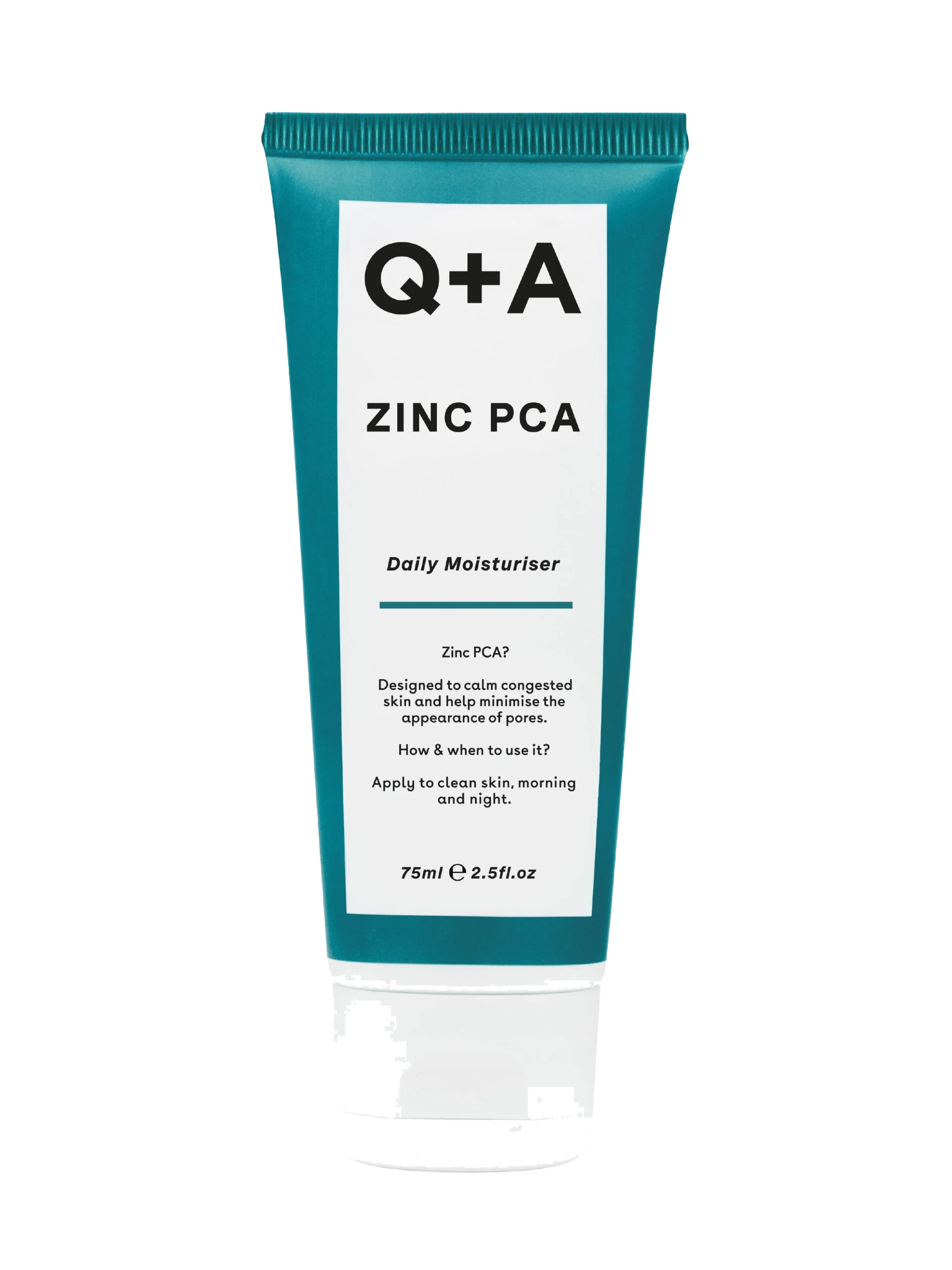 Q+A Zinc PCA Daily Moisturiser, 75 ml
