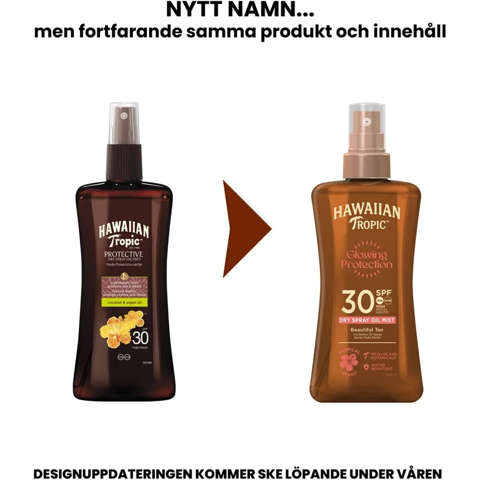 Hawaiian Tropic Glowing Protection Dry Oil Spray SPF30 200 ml